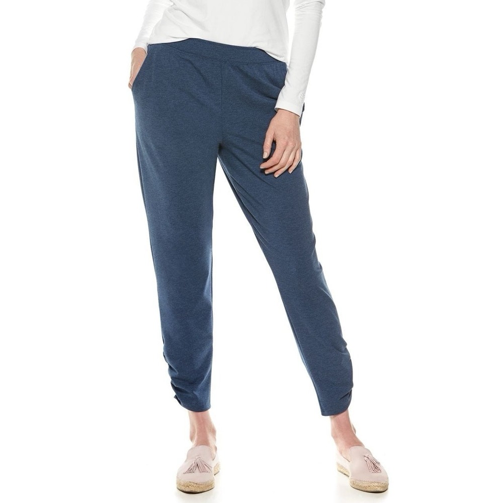 Coolibar‎ Women's Ruche Pants Denim Blue Heather Size X-Small UPF 50
